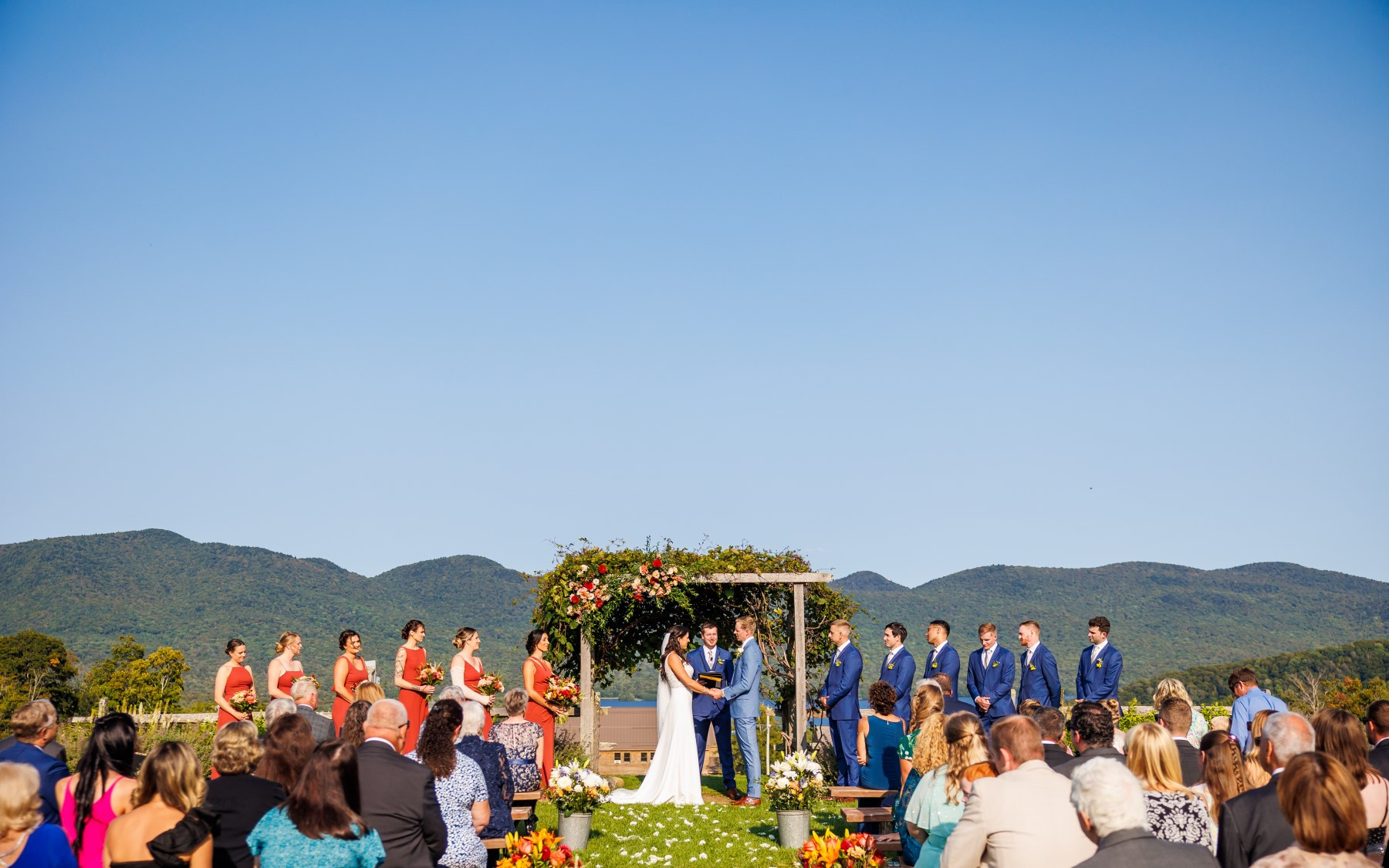 wedding knoll holding a ceremony
