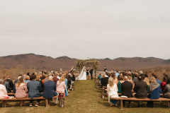 wedding knoll in the spring for a wedding ceremony.