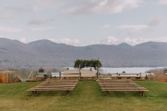 wedding knoll view with mountains in background.